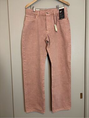 NWT Levi's 501 90s Straight Leg Jeans in Blush Pink Size 31 x 32